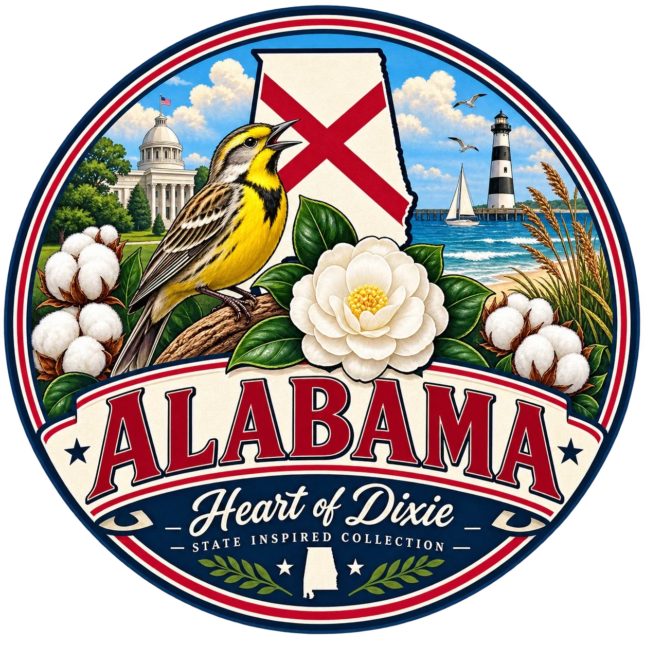 State Inspired T-Shirts - Alabama