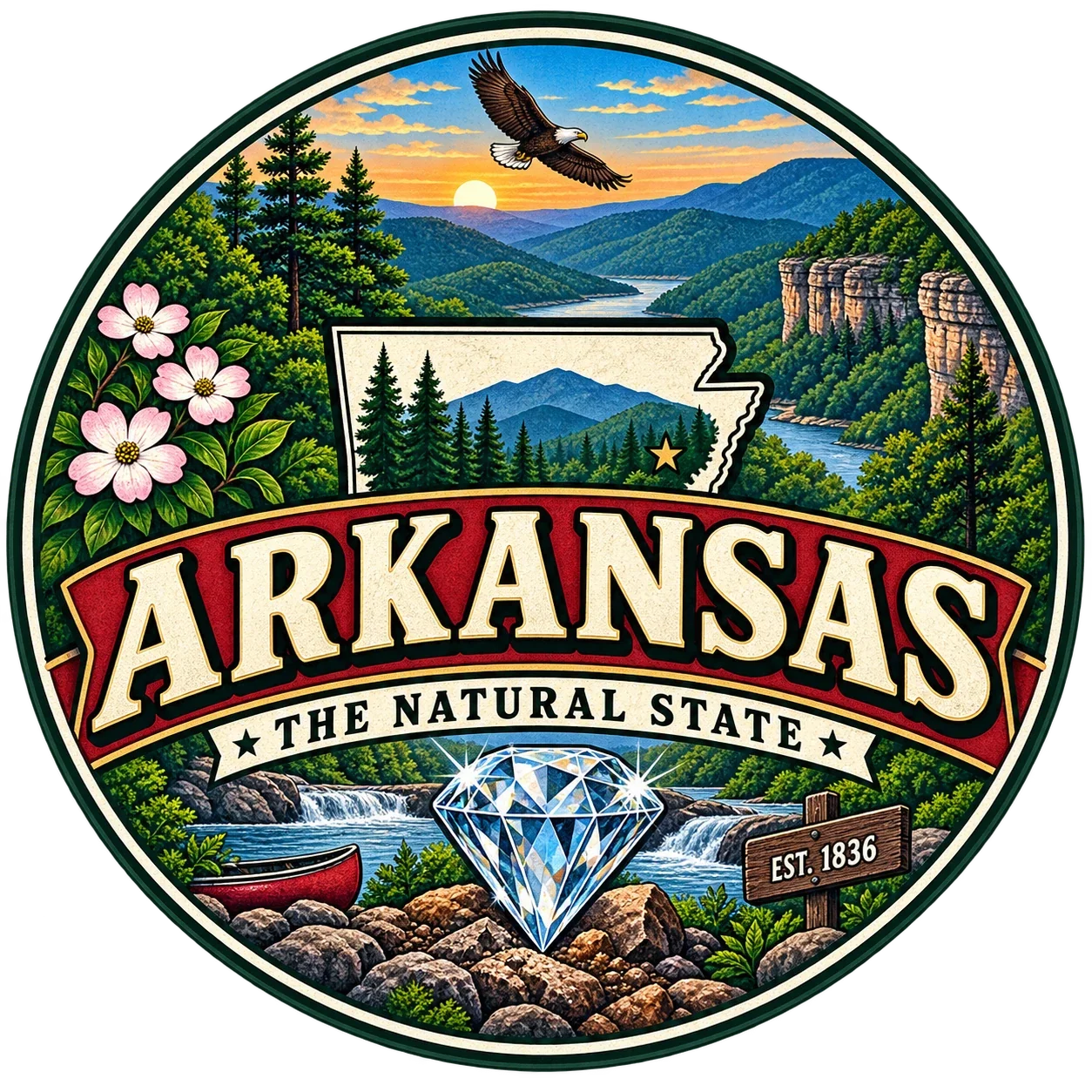 State Inspired T-Shirts - Arkansas
