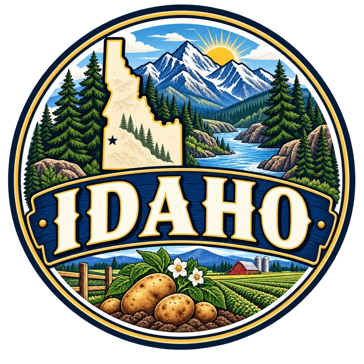 State Inspired T-Shirts - Idaho