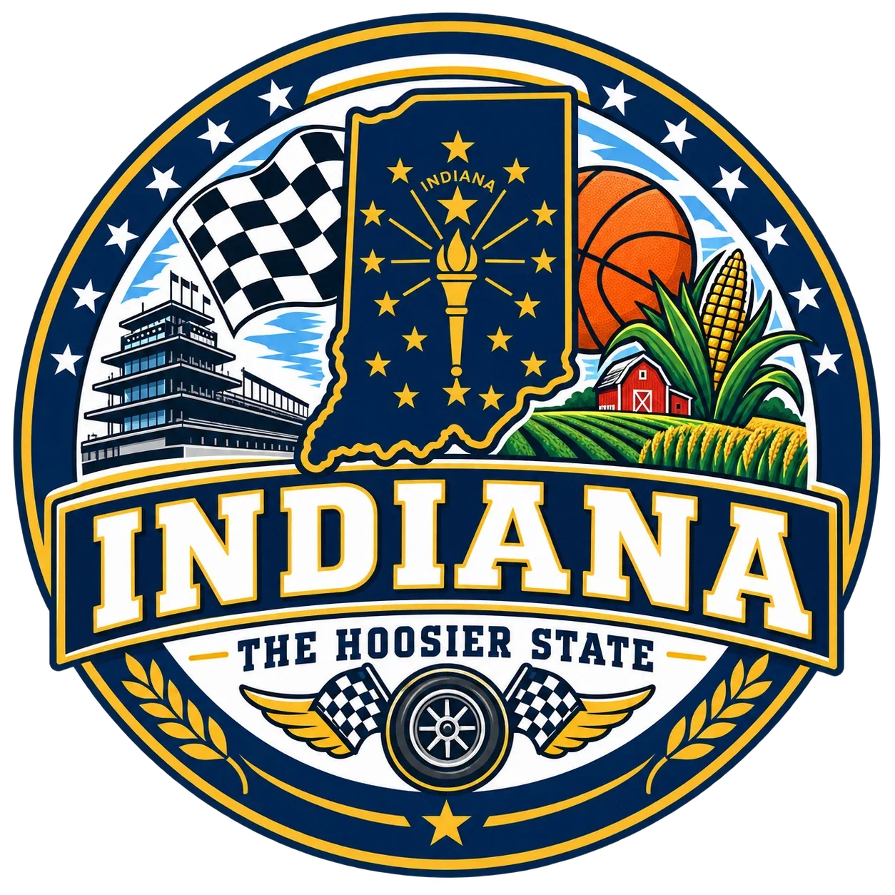 State Inspired T-Shirts - Indiana
