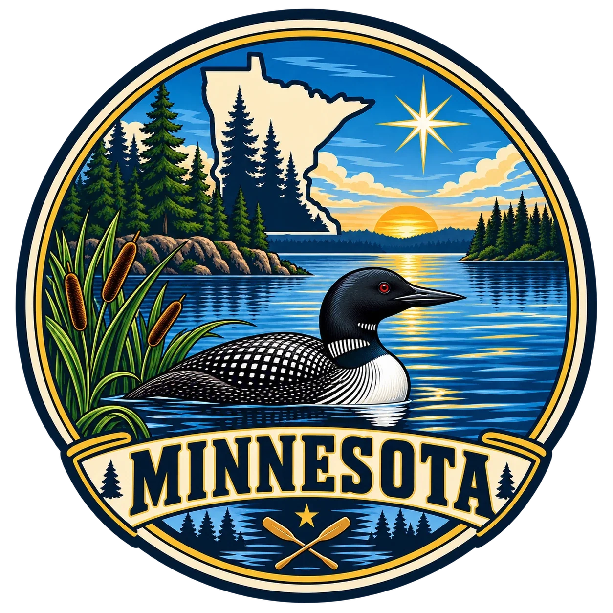 State Inspired T-Shirts - Minnesota