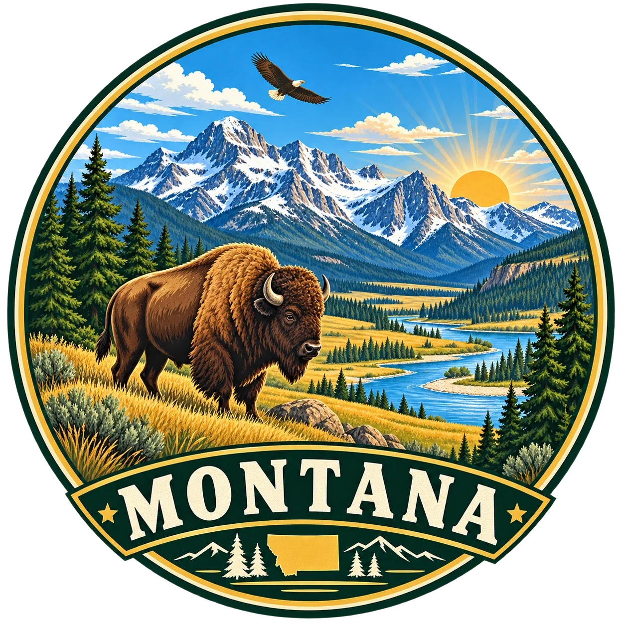 State Inspired T-Shirts - Montana