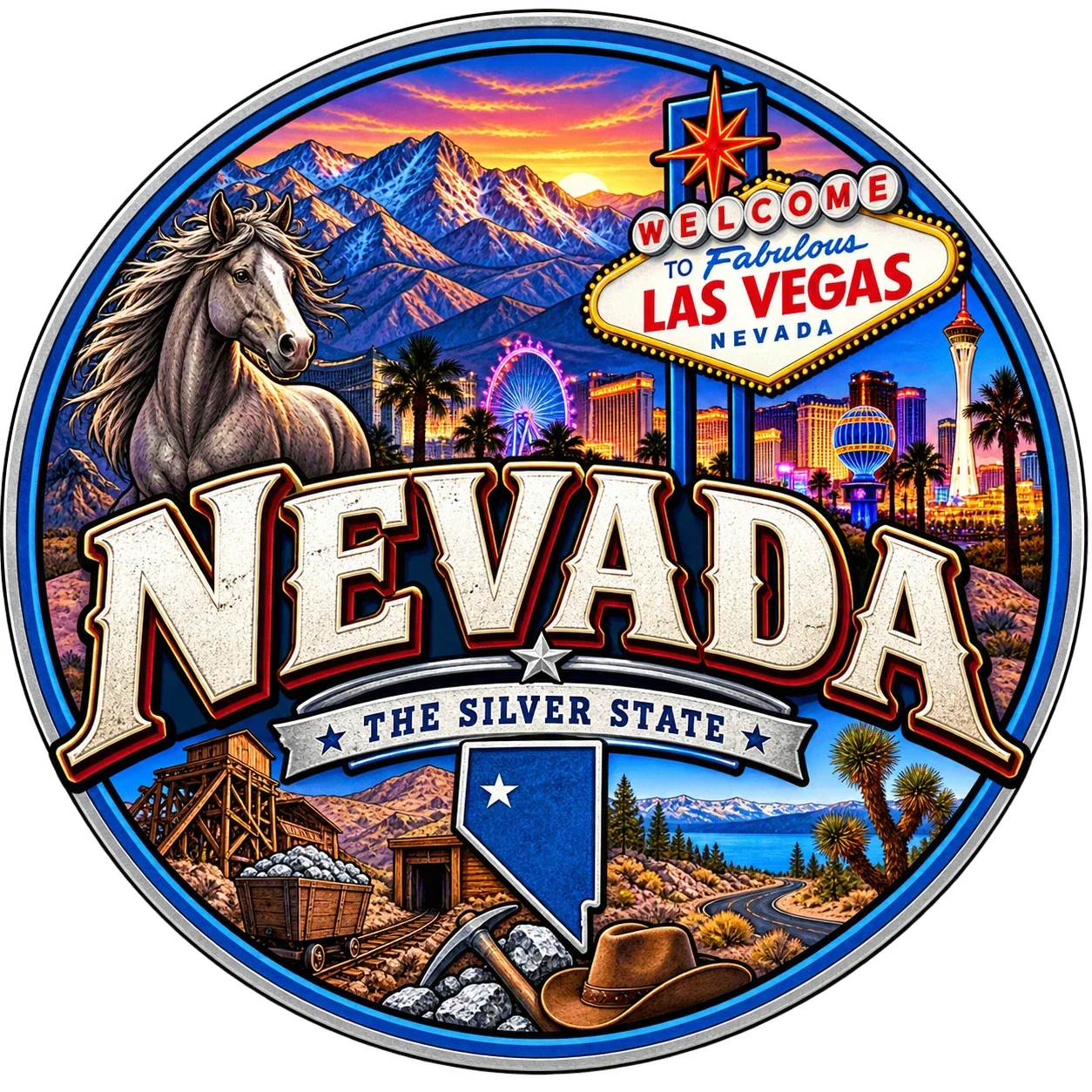 State Inspired T-Shirts - Nevada