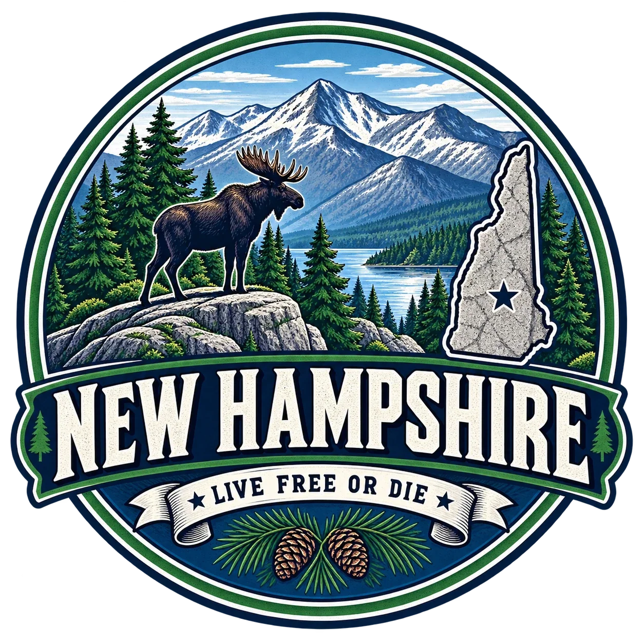 State Inspired T-Shirts - New Hampshire