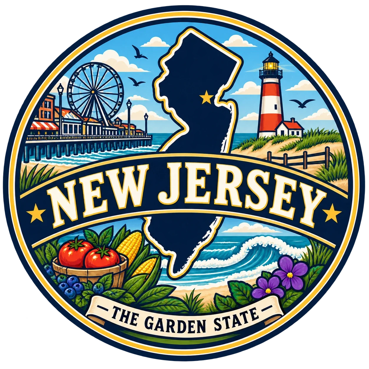 State Inspired T-Shirts - New Jersey