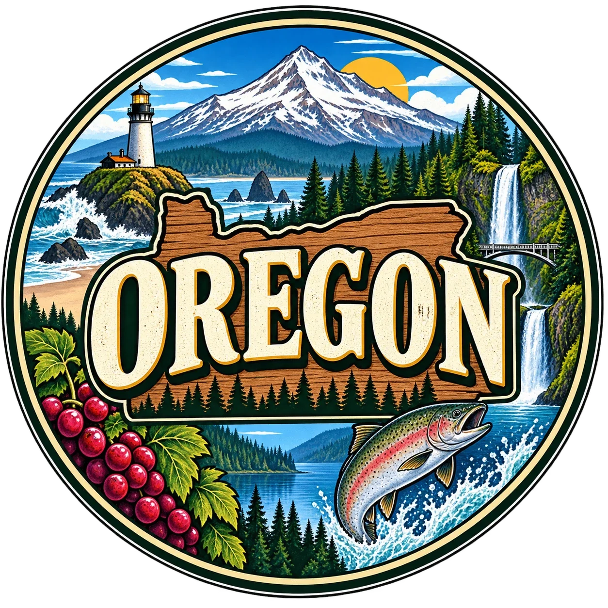 State Inspired T-Shirts - Oregon