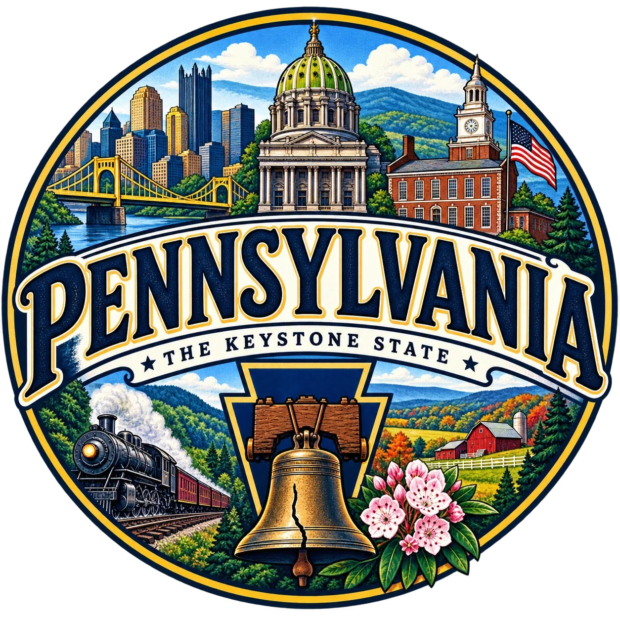 State Inspired T-Shirts - Pennsylvania