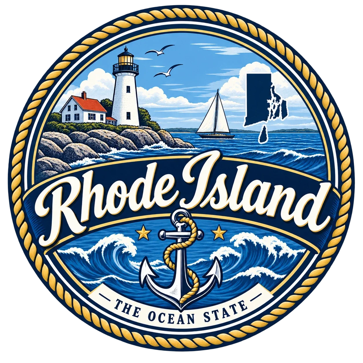 State Inspired T-Shirts - Rhode Island