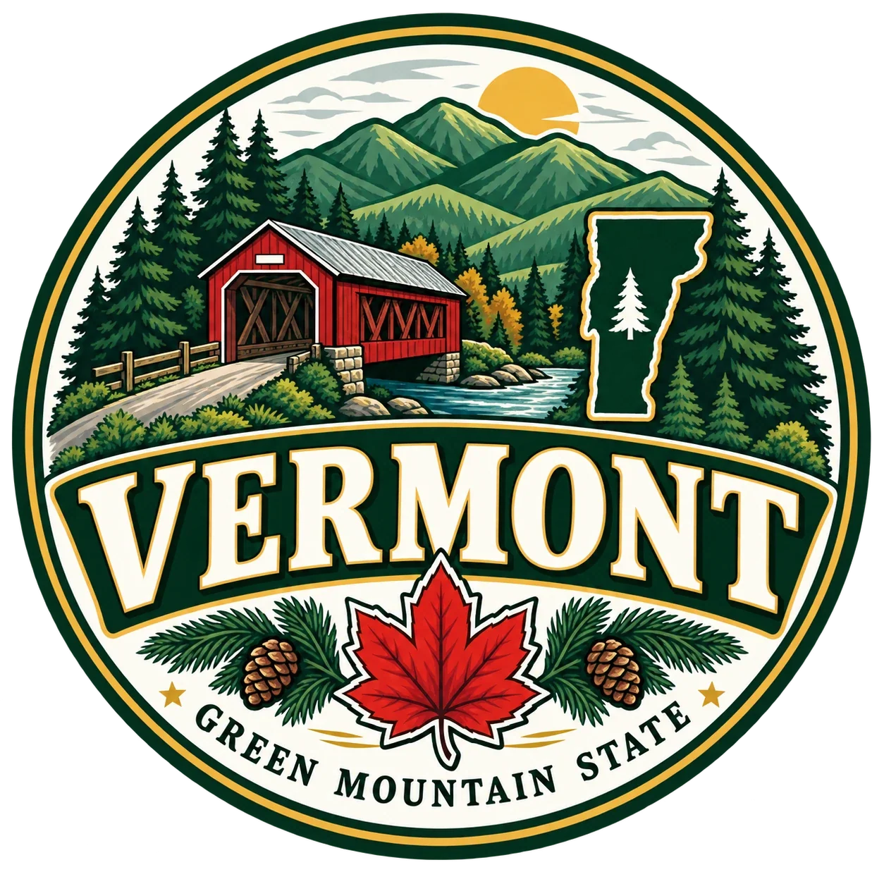 State Inspired T-Shirts - Vermont