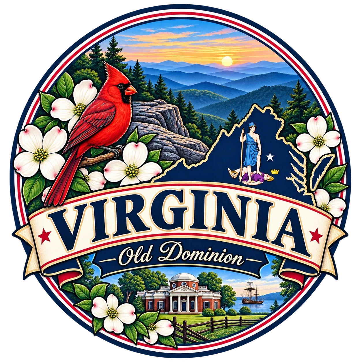 State Inspired T-Shirts - Virginia