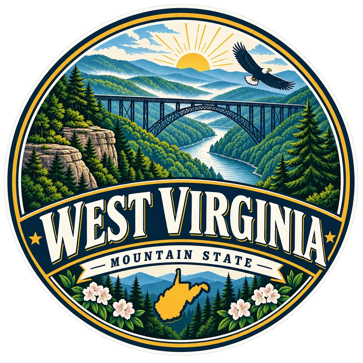 State Inspired T-Shirts - West Virginia
