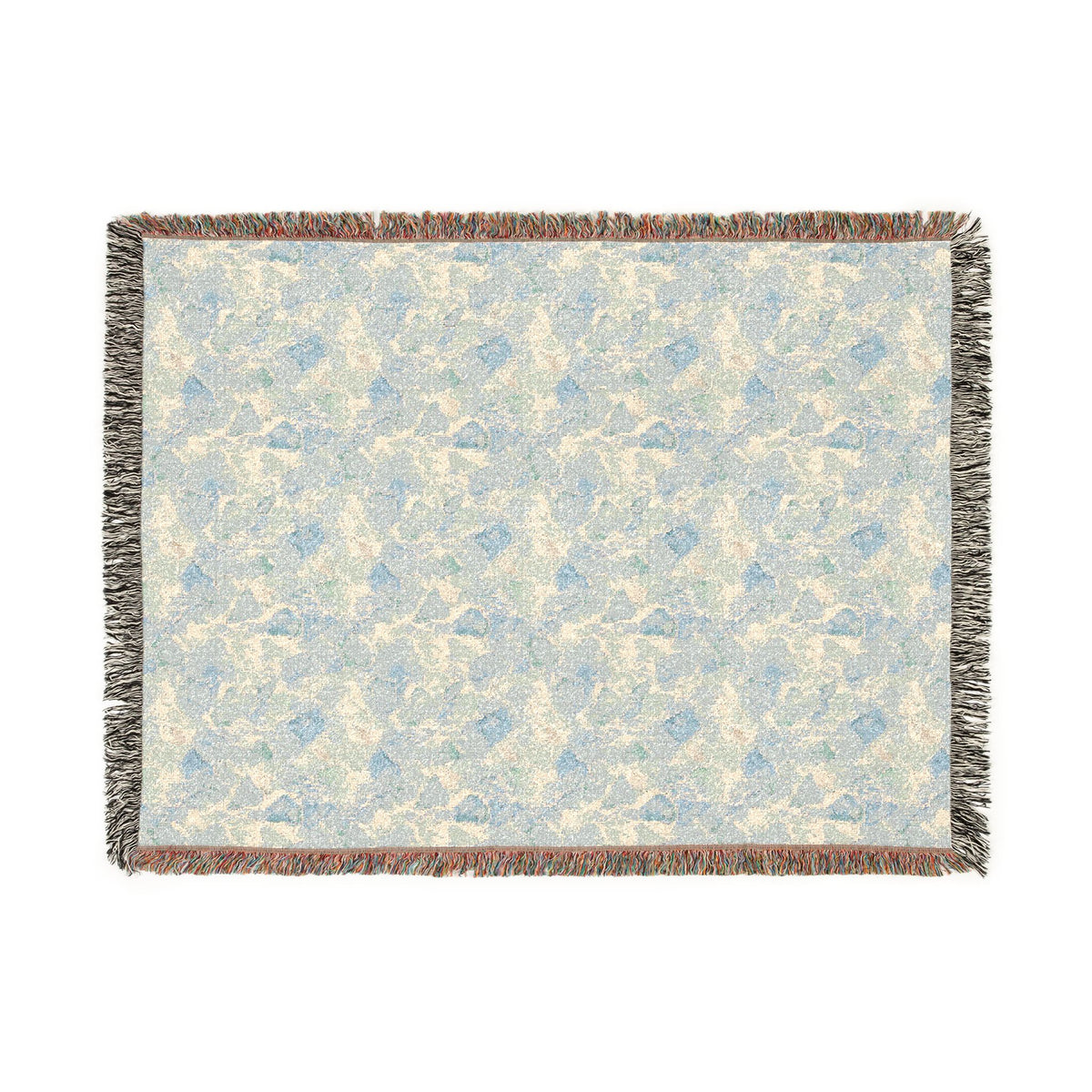 Maddison Shores Sea Glass Watercolor Woven Beach Blanket
