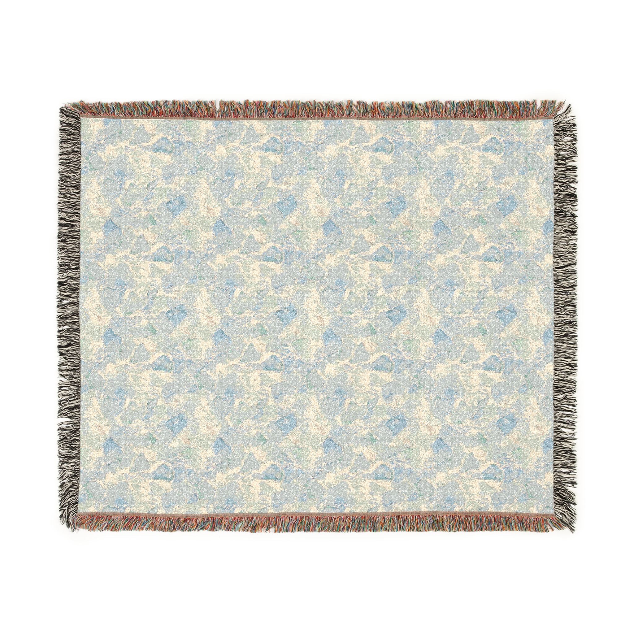 Maddison Shores Sea Glass Watercolor Woven Beach Blanket