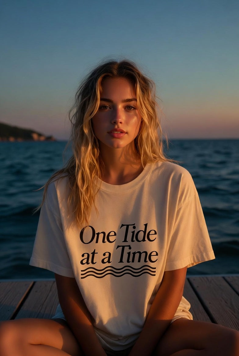 One Tide at a Time Soft Beach Lifestyle Tee